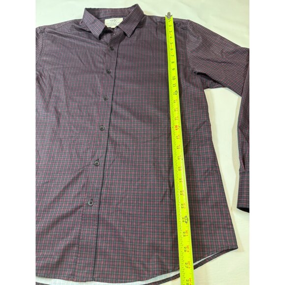 WRK Mens Long Sleeve Button-Down Shirt L Plaid Red/Gray Classic Fit (bin KK139) - Picture 5 of 8
